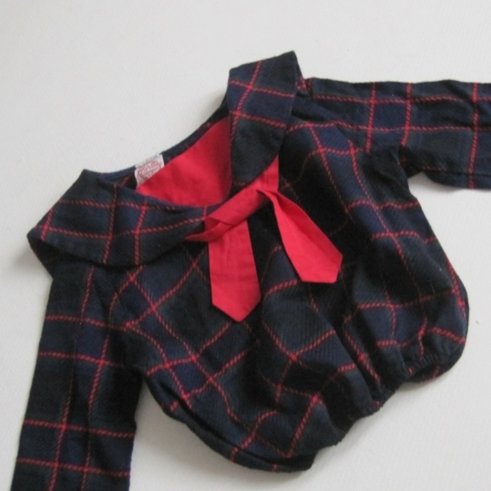 Kids Vintage Top 5 6 Tartan Plaid Sailor Jacket